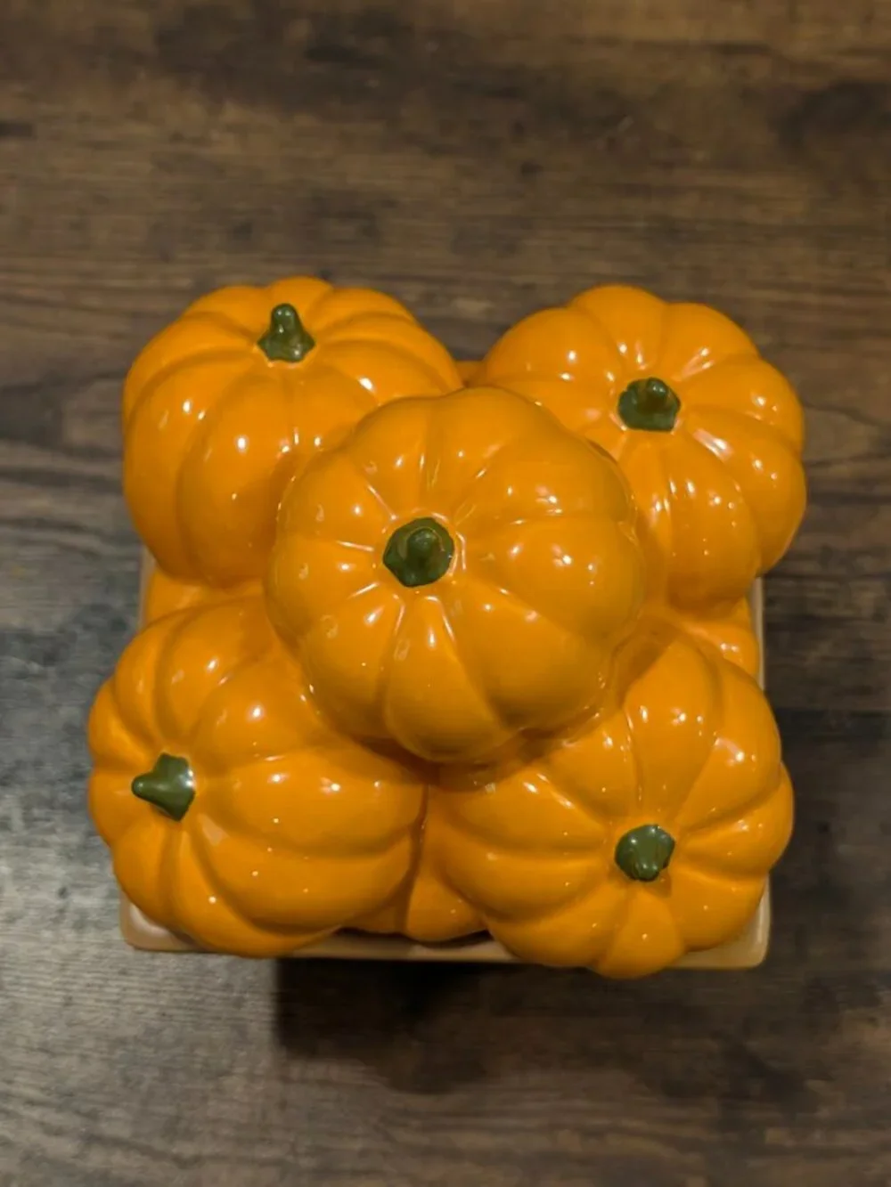 Homeworx By Harry Slatkin Farmstand Pumpkin Ceramic Basket Candle Holder